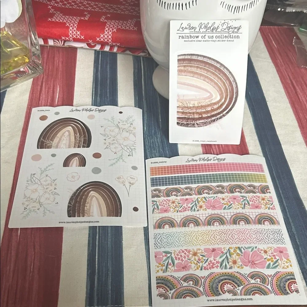 Lauren Phelps Designs Sticker Set 3 sheets different sizes stickers new